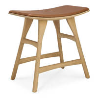 Osso Stool with Cognac Leather